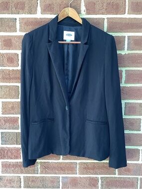 Old Navy Black Blazer Jacket Business Ultra Soft Stretch M